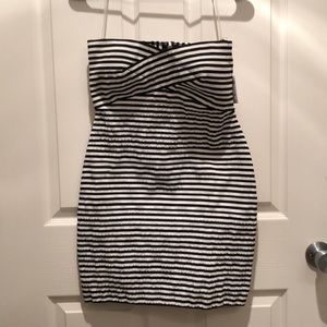 Black & white striped dress